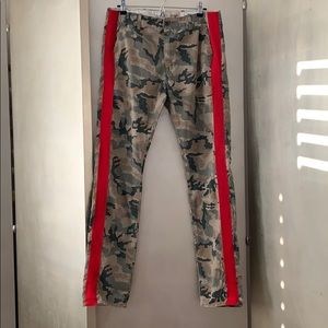 FURST of a kind camo pant w/ red detailing on side